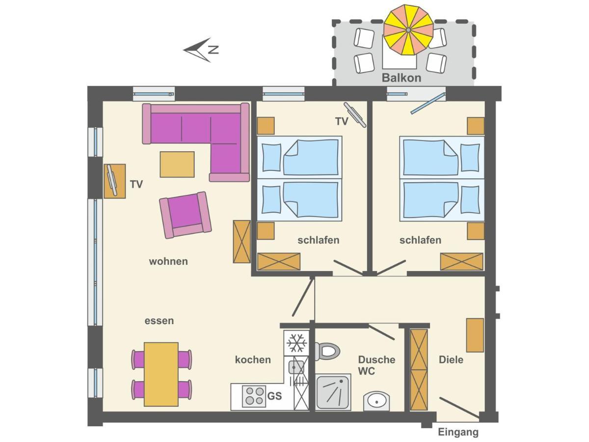 Residenz Am Strand Wohnung 2-29 Цингст Экстерьер фото